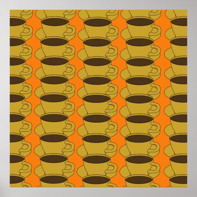 Poster Pop de de Copas de Café Retroativo (Frente)