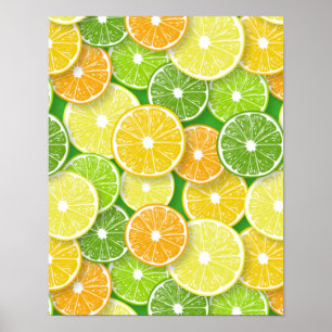 Poster Pop de fatias de fruta Citrus art 3