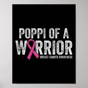 Poster Pop de Fita Cor-de-Rosa Mês de consciência do cânc