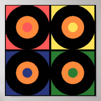 Poster Pop de vinilo retrô