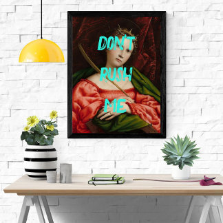 Pôster Pop Decor Trendy Não Me Empurre Poster brilhante