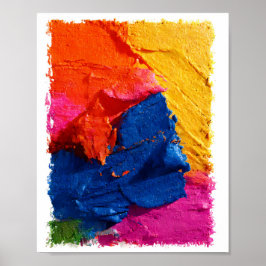 Poster Pop Gráfico Moderno: Fragmentação Abstrata