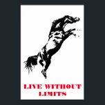 Poster Pop Horse Motivacional Trabalho de arte preto bran<br><div class="desc">Trabalhos de arte,  pinturas,  imagens e imagens digitais de cavalos selvagens</div>