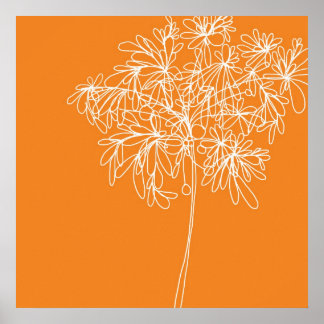 Poster Pop Laranja de Flor