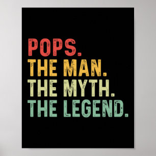Poster Pop O Homem O Mito Que O Dia de os pais Da Lenda D