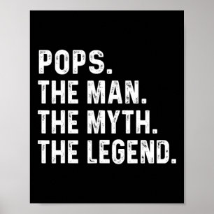 Poster Pop O Homem O Mito Que O Dia de os pais Da Lenda D