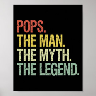 Poster Pop O Homem O Mito Que Os Pais Da Lenda Dão