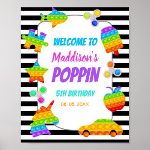 Poster Pop Ty Toy Birthday Pop No Fidget Push Bem-Vindo