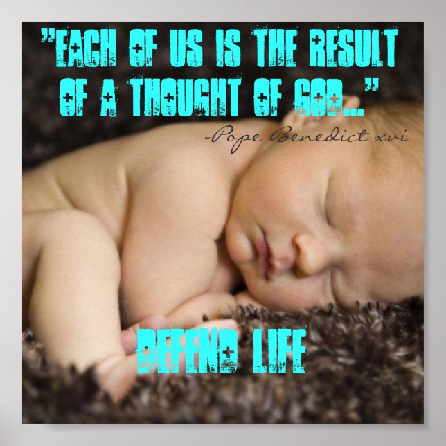 PÔSTER POPE BENEDICT ON LIFE (Frente)