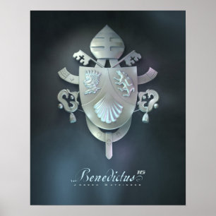 Pôster Pope Benedicts Coat of Arms