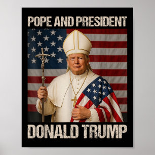 Poster Pope E Presidente Donald Trump