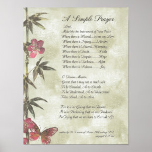 Pôster POPE FRANCIS=RUAS. FRANCIS SIMPLES PRAYER=Bambu