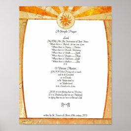 Pôster POPE FRANCIS=RUAS. FRANCIS SIMPLES PRAYER=Bambu2