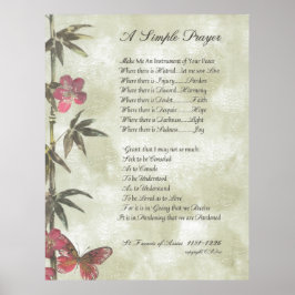 Poster POPE FRANCIS=RUAS. FRANCIS SIMPLES PRAYER=Bambu2