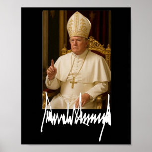 Poster Pope Trump Engraçado Presidente Americano Trump Va