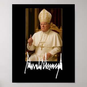 Poster Pope Trump Engraçado Presidente Americano Trump Va