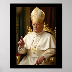Poster Pope Trump Engraçado Presidente Trump Quer Ser Fut