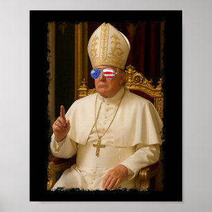 Poster Pope Trump Engraçado Presidente Trump Quer Ser O N