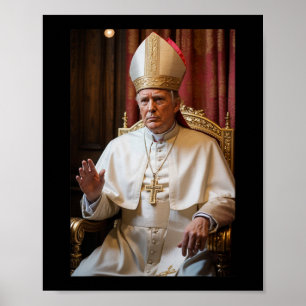 Poster Pope Trump Engraçado Presidente Trump Quer Ser O N