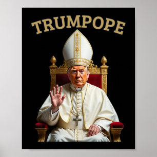 Poster Pope Trump Engraçado Presidente Trump se Declara