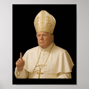 Poster Pope Trump Funny Trump Vaticano Christian Retro Ch