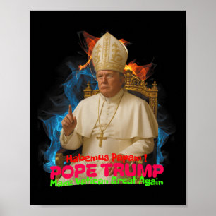 Poster Pope Trump Funny Trump Vaticano Christian Retro Ch