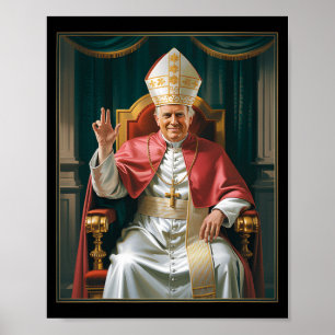 Poster Pope Trump Funny Trump Vaticano Christian Retro Ch