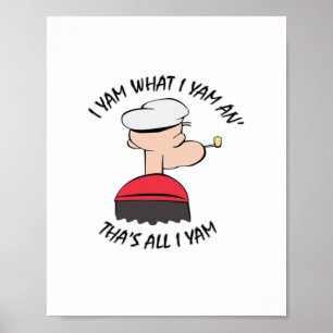 Poster Popeye I Yam What I Yam Classic