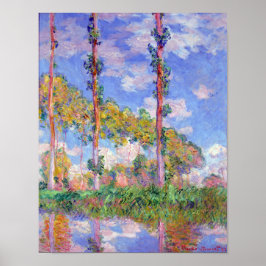 Poster Poplars no Sol, Monet
