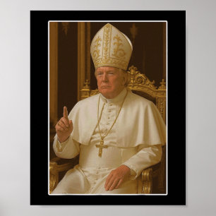 Poster Popo Trump Vaticano Church Papa Trump Engraçado Ch