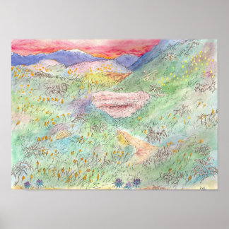 Pôster Poppies da Califórnia