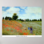 Pôster Poppies de Claude Monet<br><div class="desc">Esta pintura intitulada Poppies de Claude Monet é feita pelo famoso artista, Claude Monet. Sobre Claude Monet Claude Monet foi o fundador do estilo de pintura impressionista francês;Poppies de Claude Monet, o praticante mais consistente e prolífico da filosofia do movimento de expressar as percepções diante da natureza, especialmente as aplicadas...</div>