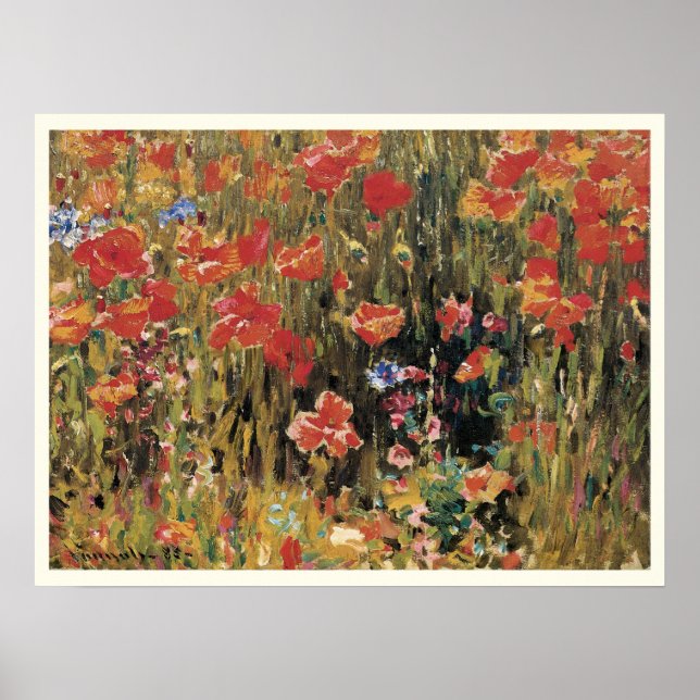 Poster Poppies de Robert Vonnoh, Impressionismo Vintage (Frente)