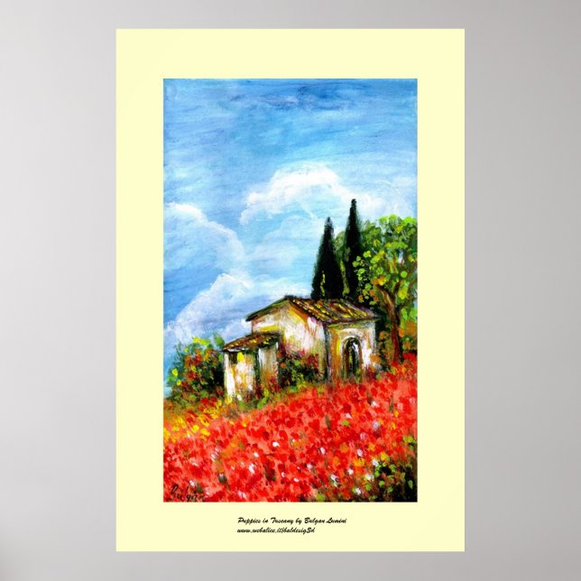 POSTER POPPIES IN TUSCANY (Frente)