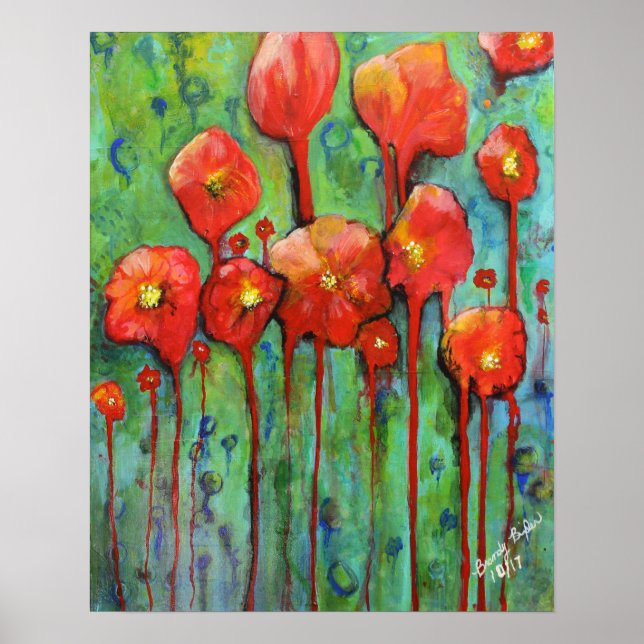 Poster Poppies na Primavera (Frente)