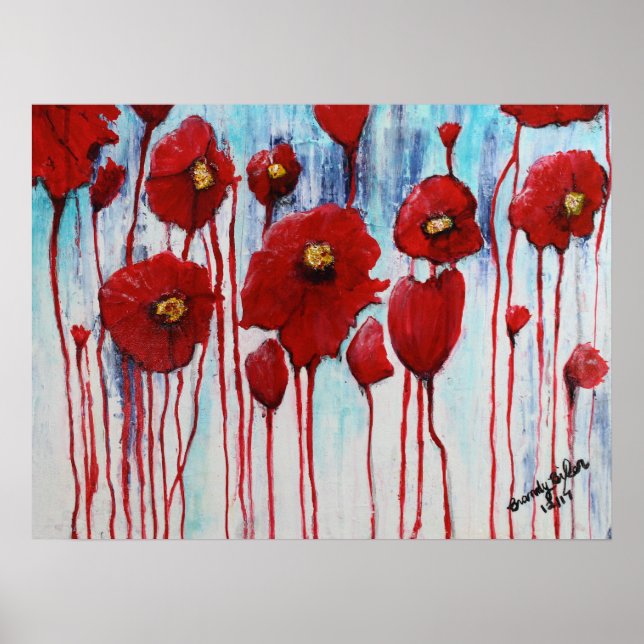 Poster Poppies no inverno (Frente)