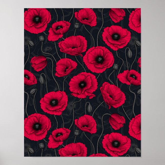 Poster Poppies vermelhos (Frente)