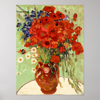 Poster Poppies Vermelhos Van Gogh ainda vivem