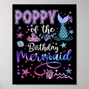 Poster Poppy Da Sereia De Aniversário Divertida 1º Aniver