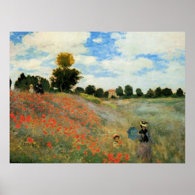Poster Poppy Field perto de Argenteuil, (Frente)