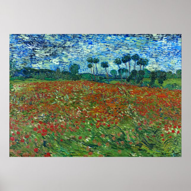 Poster Poppy Field - Vincent van Gogh (Frente)
