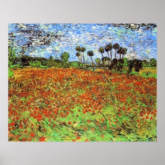 Poster Poppy Fields por Vincent van Gogh (Frente)