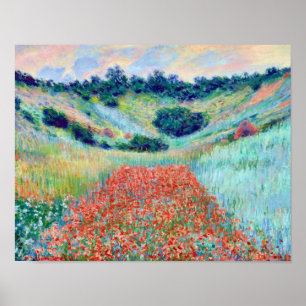 Pôster Poppy Flowers em campo, Claude Monet