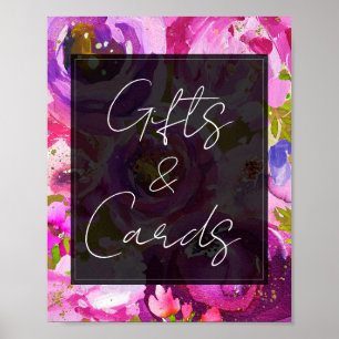Poster Pops de Pink Purple Vibrant Cartões de Presente Si