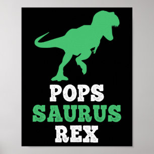 Poster Pops-saurus Rex Dino Dinossauro Divertido Popssaur