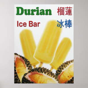 Pôster Popsicle da fruta tropical do bar do gelo do