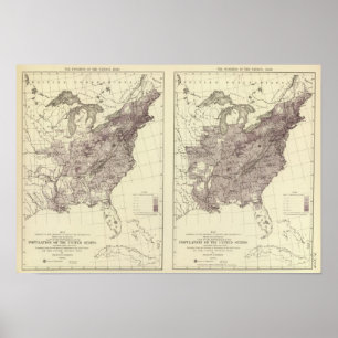 Poster População dos EUA 1830-1840