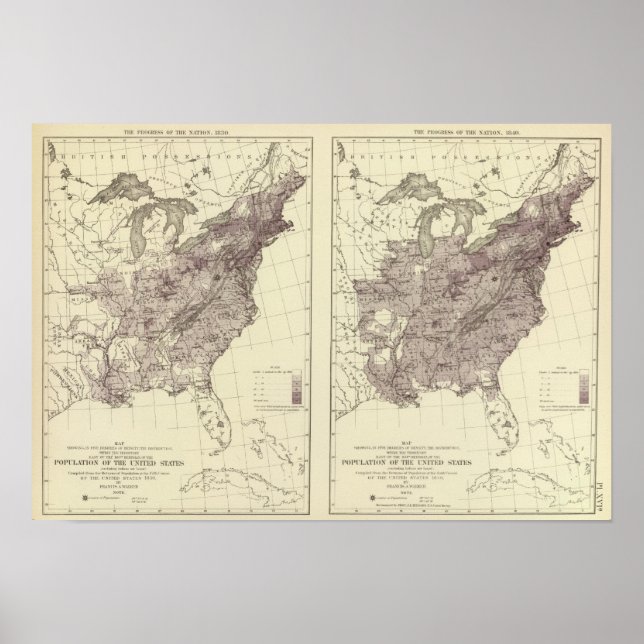 Poster População dos EUA 1830-1840 (Frente)