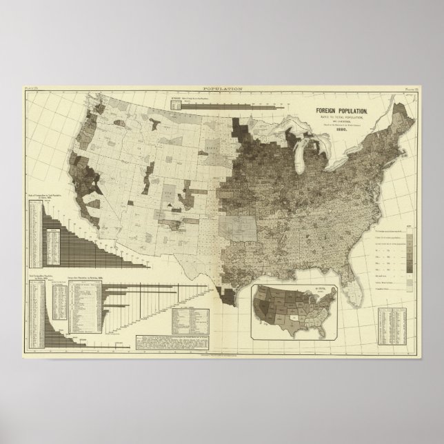 Poster População estrangeira por condados (Frente)