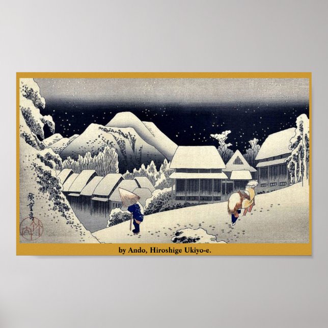 Poster por Ando, Hiroshige Ukiyo-e. (Frente)